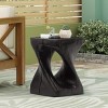 MGO Twist Shape Side Table,Coffee Table With Imitation Wood Texture Tabletop,Indoor Bedroom Small Space Coffee Table,No Assembly-Coolbibila - 2 of 4