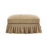 CAVINAS Chenille Ottoman with Detachable Ruffle Skirt,High Density Foam Accent Modular Ottoman for Footrest,Modern Ottoman for Bedroom - 2 of 4
