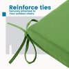 ARTPLAN Outdoor Chair Cushions for Patio Furniture, Waterproof Outdoor Cushions, Round Corner Patio Chair Cushions Set of 4 with Ties,16"x18.5"x3" - 4 of 4