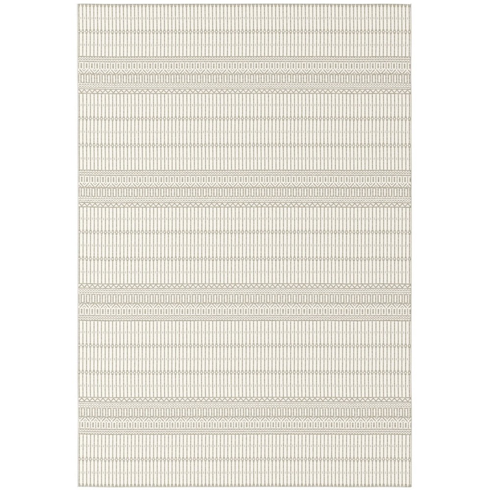 7'10in x 10' Stripe Outdoor Rug Gray - Threshold™