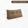 Bekrvio Corduroy Bed Wedge Pillow, Headboard Bolster Back Rest Cushion Pillow of Sofa Bed - 4 of 4