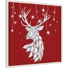 22"x22" Amanti Art White Deer and Hanging Stars by Fab Funky Framed Canvas Wall Art - 2 of 4