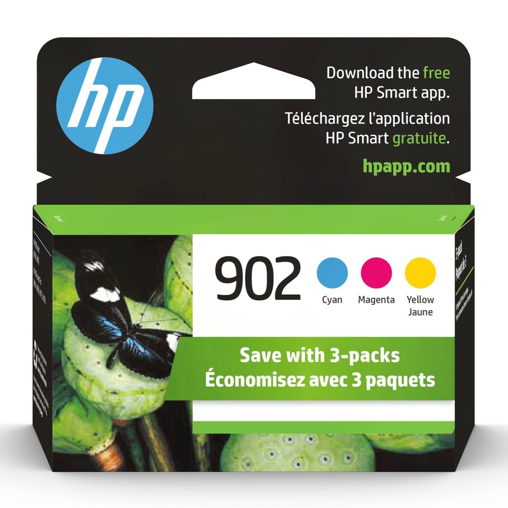 Photos - Ink & Toner Cartridge HP 902 C/M/Y 3pk Ink Cartridges - Cyan, Magenta, Yellow  (T0A38AN#140)