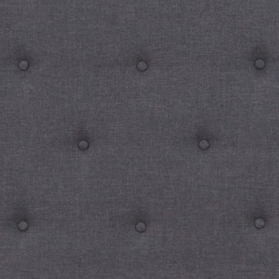 Modern Queen-Sized Upholstered Platform Bed with Tufted Headboard in Dark Gray