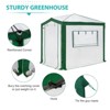 EAGLE PEAK 6x8 Portable Walk in Greenhouse , Heavy Duty Instant Pop Up Green House, Front Roll Up Zipper Entry Door and Mesh Windows, Green/White - 4 of 4