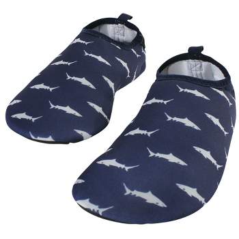 Aqua Kiks Boys' Sharks Water Shoes - blue, 8 toddler