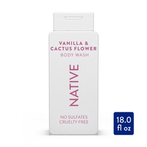 Native Body Wash - Vanilla & Cactus Flower - Sulfate Free - 18 fl oz - 1 of 4