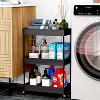 Boersma Storage Rolling Cart, 3 Tier Laundry Room Organization Utility Cart Bathroom Organizer Mobile Shelving Unit Shelves Trolley - 2 of 4