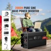 VEVOR Pure Sine Wave Inverter, 2000 Watt, DC 12V to AC 110V Power Inverter with 2 AC Outlets 2 USB Port 1 Type-C Port, LCD Display, Black - 3 of 4