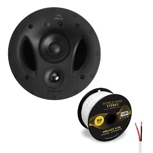 Polk Audio 70-RT Vanishing 7" In Ceiling 3 Way Speaker with 14 Gauge Speaker Wire - 50 Feet - 1 of 4