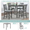 MAYEERTY 7-piece Dining Set - Rectangular Wood Table & 6 Upholstered Chairs for Family Gatherings - 4 of 4