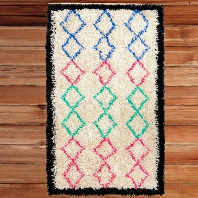 1'10"x1'10" Rectangle Woven Accent Rug Multicolored - DEERLUX