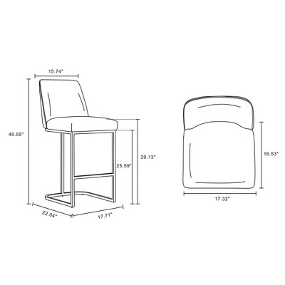 Gray Leatherette and Metal Barstools Set of 3