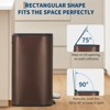 Trash Can - 3.2/5.3/8 Gal,12/20/30 L Stainless Steel Kitchen Trash Can Rectangular Garbage Bin with Soft Close Lid Foot - 3 of 4
