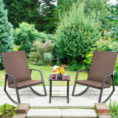 Outdoor rocking deals chair sets