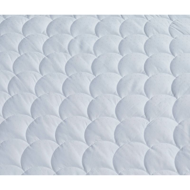 Damask Dual Action Mattress Pad (Stain & Water Repel) White - Blue Ridge Home Fashions, 3 of 7