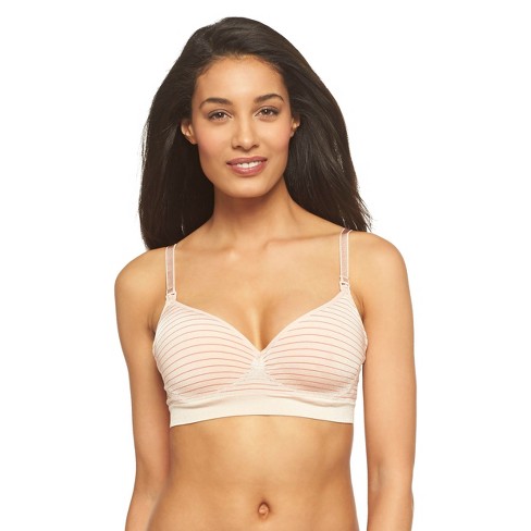 Women S Nursing Seamless Bra Gilligan O Malley Peachy Stripe S Target