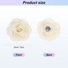 Unique Bargains Silk Alloy Camellia Flower Brooch Lapel Pin for Men Women Suit 2 x 1.3 inch 1 Pc - 3 of 4