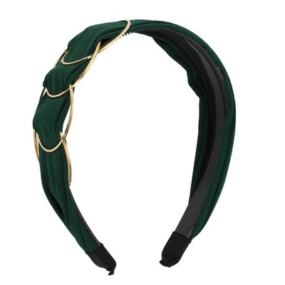 Unique Bargains Women's Elegant Ring Cross Stitching Wide Hairband 6.30"x5.51" 1 Pc