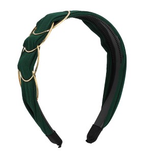 Unique Bargains Women's Elegant Ring Cross Stitching Wide Hairband 6.30"x5.51" 1 Pc - 1 of 3
