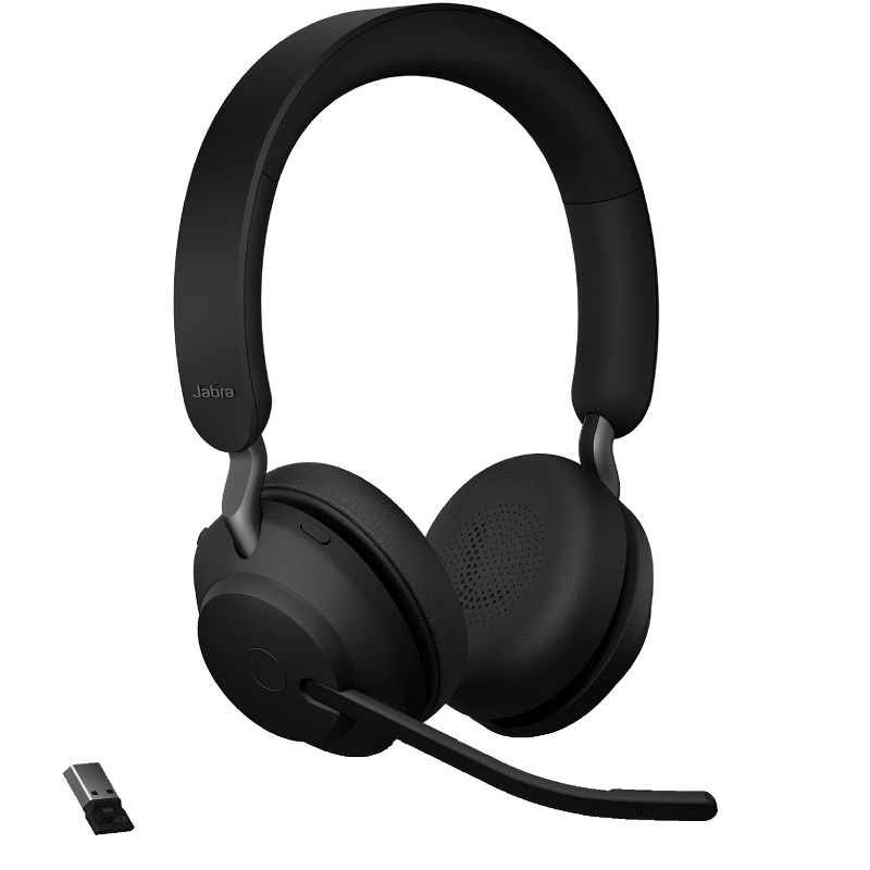Jabra Evolve2 65 USB-A UC Stereo with Charging Stand - Black Wireless Headset / Music Headphones, 2 of 8