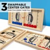 Kiditos 22.4" Wooden Fast Sling Puck Tabletop Hockey Game, 3-Level Slingshot Board, 2-4 Player Family Party Game - 3 of 3
