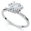 Pompeii3 1Ct Diamond Flame Engagement Ring 14k Gold Lab Created EF/VS - 3 of 4