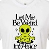 Women's - Instant Message - Alien Let Me Be Weird Cropped Graphic T-Shirt - 2 of 4
