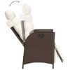 vidaXL 5 Piece Patio Dining Set with Cushions Brown Poly Rattan - 63" Table Length Sharp Leg 4 Items - 4 of 4