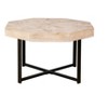 CAVINAS Coffee Tables for Living Room Wood Octagonal Coffee Table with Wooden Table Top and Black Metal Leg for Apartment - 2 of 4