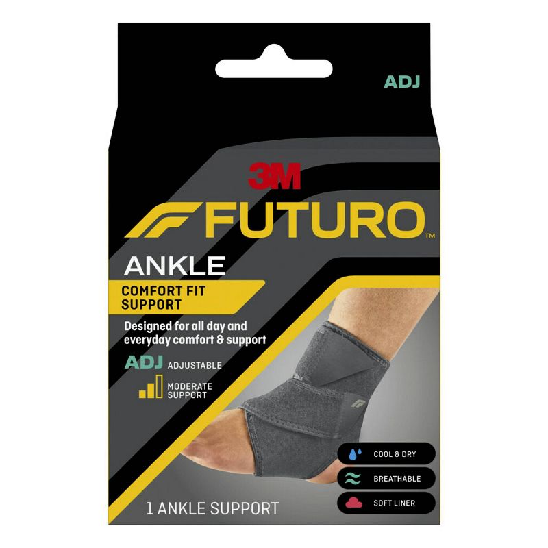 FUTURO Comfort Fit Ankle Support, Adjustable Everyday Ankle Brace - 1pk, 3 of 16