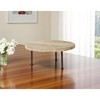 HomeRoots 15" Light Brown And Black Round Solid Wood Handmade Riser Tray - 2 of 4