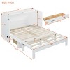 Foldable Full Size Murphy Bed with Drawers and USB Port,Space-Saving Cabinet Bed with Rattan Doors-The Pop Home - 4 of 4