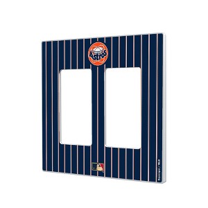 MLB Cooperstown West Teams Pinstripe Hidden-Screw Light Switch Plate for Double Rocker - 1 of 4