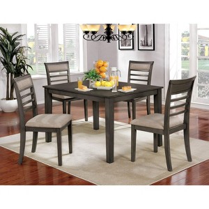 NicBex Dining Table Set for 4 Rectangular Wood Dining Table with 4 Upholstered Chairs for Kitchen - 1 of 4