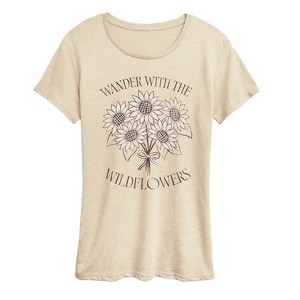 Women's - Instant Message - Wander Wildflowers Short Sleeve Graphic T-Shirt - 1 of 4