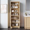 KTMBDW 67" Tall Bathroom Storage Cabinet with Doors and Shelves, Towel Cabinet for Bathroom Freestanding, Cabinet for Bathroom Storage 6 Tier,Nature - 2 of 4