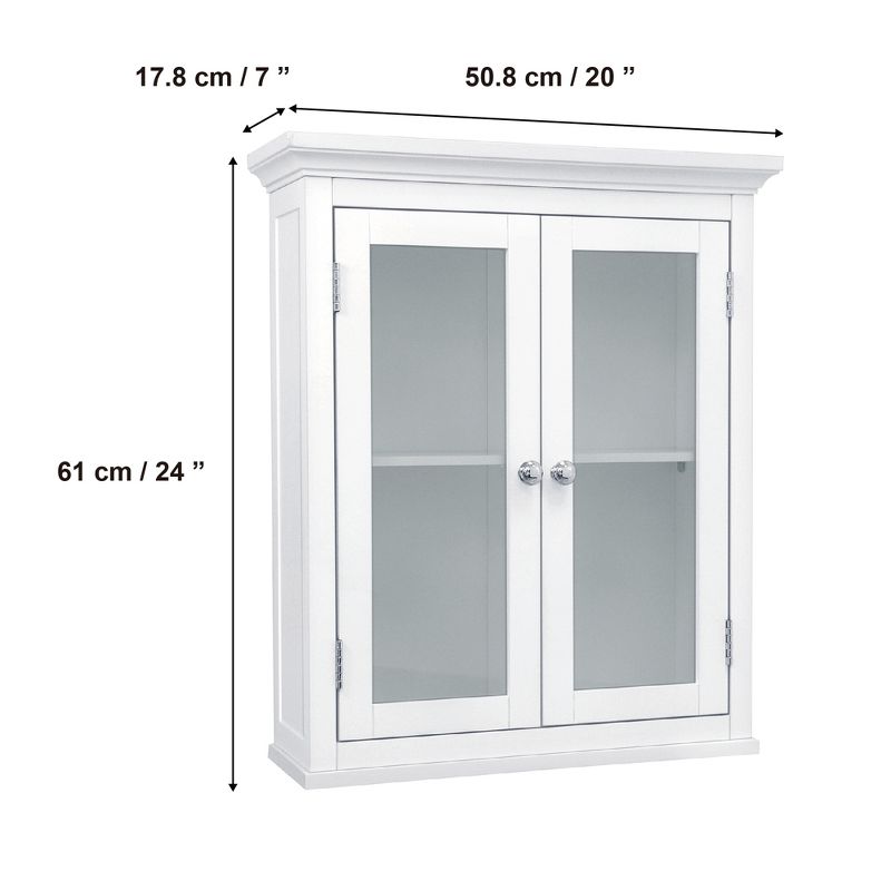 Teamson Home Madison 20" x 24" 2- Door Removable Wall Cabinet, White, 4 of 8
