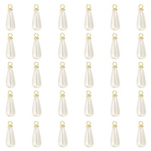 Unique Bargains Metal Bulk Elegant DIY Crafts Jewelry Making Pearl Pendant 50 Pcs - 1 of 4