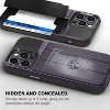Vena vCommute For Apple iPhone 14 Pro Max Case Wallet, Case with Stand Leather Card Holder [Military Grade Drop Protection], Brown - 4 of 4