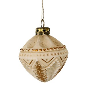 Marolin 2.25 In Christmasballs Ornament Vintage Look Gold Tree Ornaments - 1 of 3