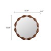 GDFStudio Ursa Farmhouse Wooden Round Waved Decorative Wall Mirror - 3 of 4