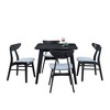 CAVINAS Dining Chairs Kitchen Chairs Set of 2 Mid-Century Modern Chair with Wood Legs, Fabric Accent for Kitchen, Bedroom - 2 of 4