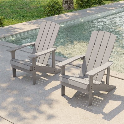 Sonkuki  2-Pack Recycled Plastic Wood Adirondack Chair