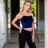 Anna-Kaci Women's Velvet Spaghetti Strap Cropped Cami Top - 3 of 4