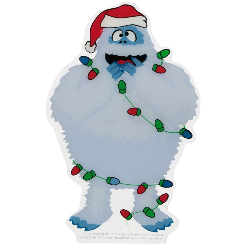 Northlight Bumble Wrapped in Lights Double Sided Christmas Window Cling Decoration, 5 of 7
