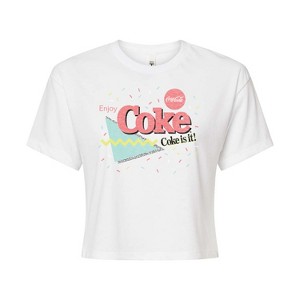 Women's - Coca-Cola - 90's Retro Style Cropped Graphic T-Shirt - 1 of 4