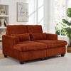 Straight Sectional Sofas with Square Armrests and Adjustable Back, Modular Sitting or Lying Down Couch, Space-Saving Lounge Chair for Living Room - 4 of 4