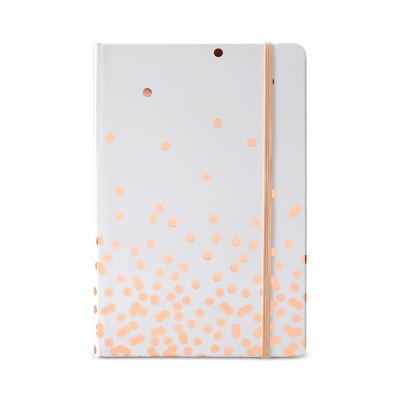 Lined Journal 8.5&#34; x 5.5&#34; Rose Gold Dot - Dabney Lee