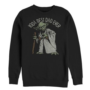 Men's Star Wars Yoda Best Dad Ever Sweatshirt - 1 of 3